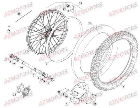 ROUE AVANT pour BETA XTRAINER MY15