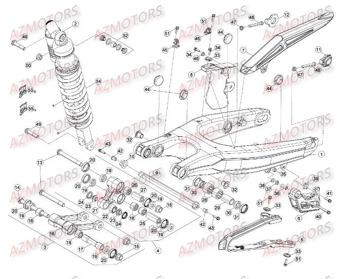 Suspension Arriere BETA Pièces BETA RR XTRAINER 300 2T - (2015)