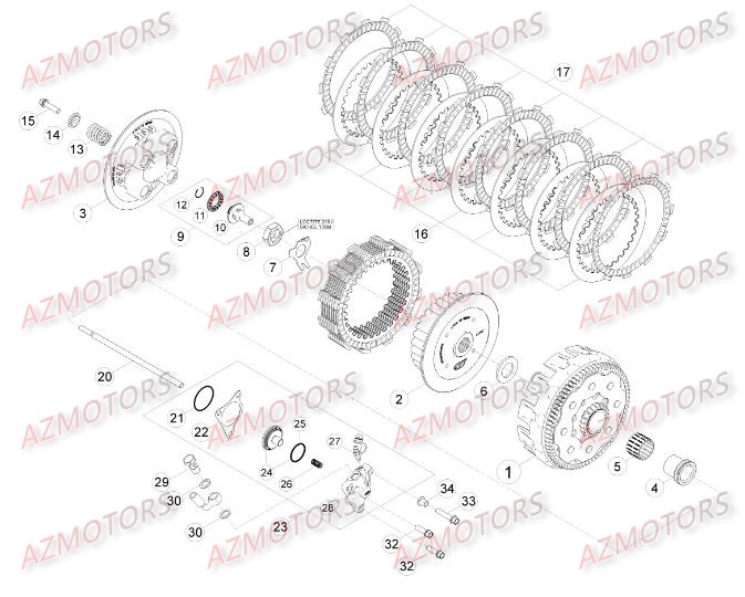 Transmission Principale Embrayage BETA Pièces BETA RR XTRAINER 300 2T - (2015)