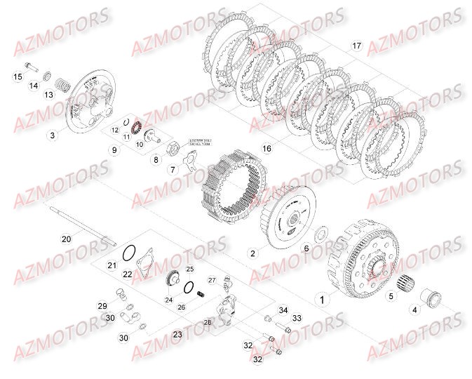 TRANSMISSION PRINCIPALE EMBRAYAGE pour BETA XTRAINER MY15