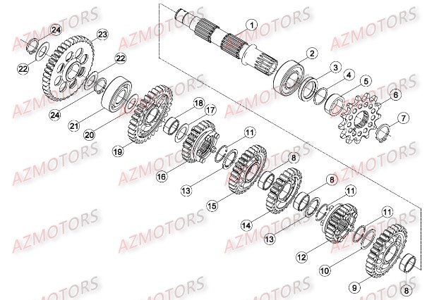 PIGNON DE TRANSMISSION SECONDA IRE BETA pour BOITE A VITESSES 2 de BETA XTRAINER MY16
