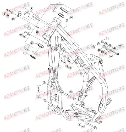 Chassis BETA Pièces BETA RR XTRAINER 300 2T - (2016)