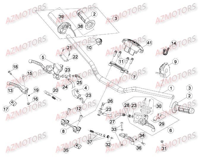 GUIDON RR 4T  07 BETA pour COMMANDES GUIDON de BETA XTRAINER MY16