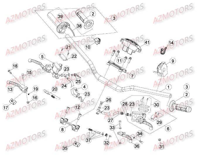 COMMANDES_GUIDON BETA Pièces BETA RR XTRAINER 300 4T - [2016]