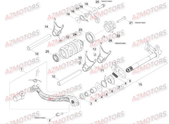 Commande Boite A Vitesses BETA Pièces BETA RR XTRAINER 300 2T - (2016)