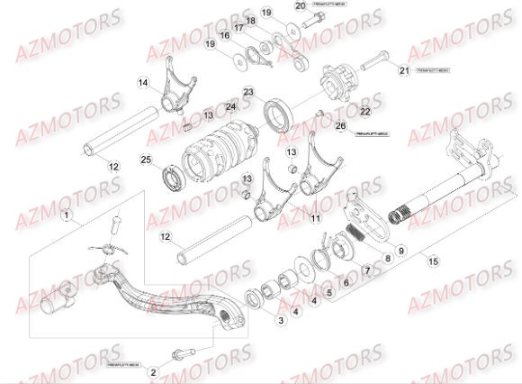 COMMANDE_BOITE_A_VITESSES BETA Pièces BETA RR XTRAINER 300 4T - [2016]