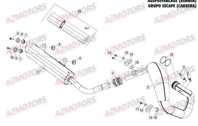 ECHAPPEMENT_2 BETA Pièces BETA RR XTRAINER 300 4T - [2016]