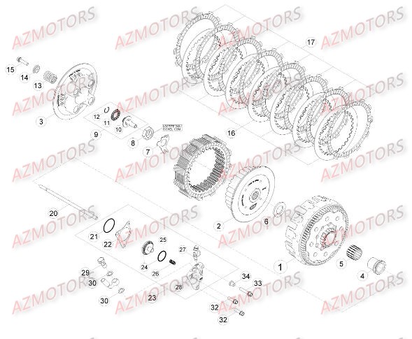 Transmission Principale Embrayage BETA Pièces BETA RR XTRAINER 300 2T - (2016)
