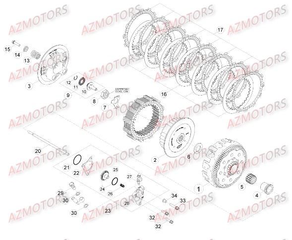 TRANSMISSION_PRINCIPALE_EMBRAYAGE BETA Pièces BETA RR XTRAINER 300 4T - [2016]