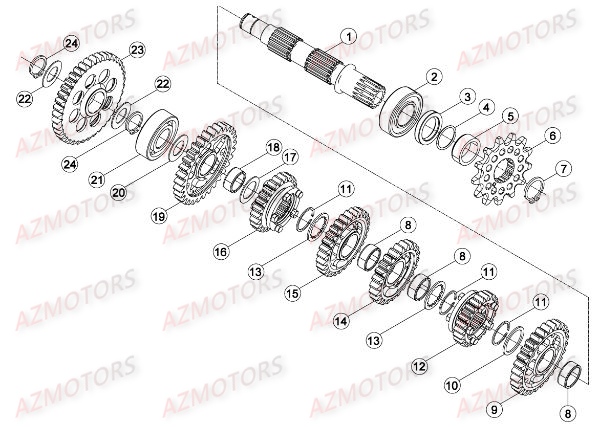 PIGNON DE TRANSMISSION SECONDA IRE BETA pour BOITE A VITESSES 2 de BETA XTRAINER MY17