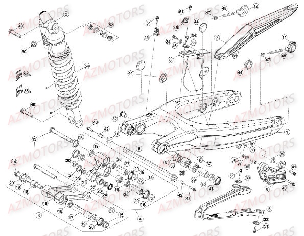 Suspension Arriere BETA Pièces BETA RR XTRAINER 300 2T - (2017)