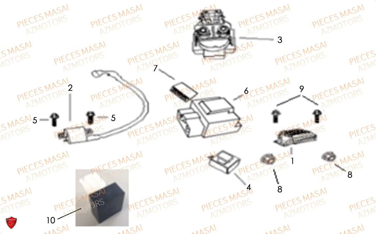 Composants Electroniques MASAI Pièces Moto BLACK CAFE 125 E4