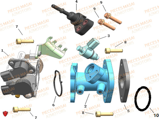Debitmetre Pipe Admission MASAI Pièces Moto BLACK CAFE 125 E4