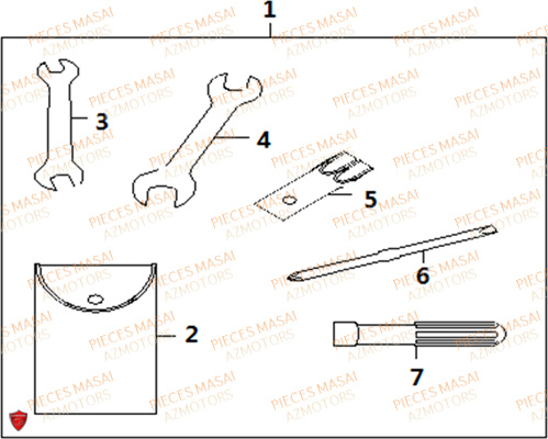 TROUSSE A OUTILS MASAI BLACK CAFE 125 E4