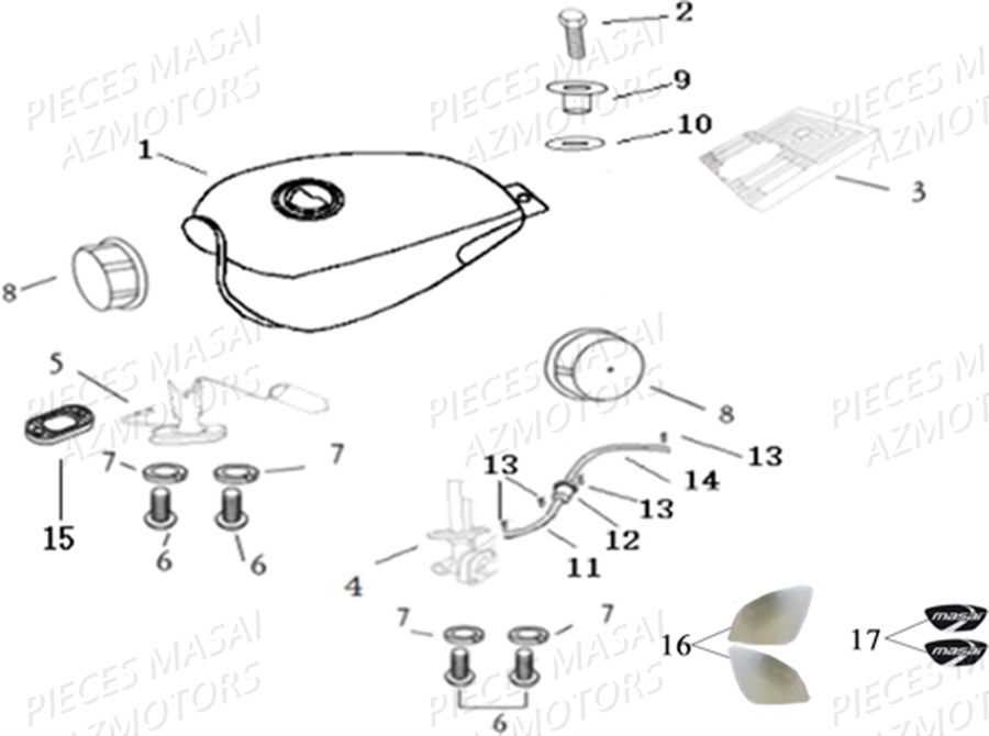 RESERVOIR CARBURANT AZMOTORS BLACK CAFE 50