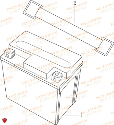 BATTERIE MASAI BLACK ROD 125 II