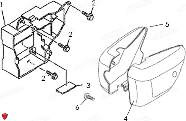 Carrosseries Laterales MASAI Pièces Moto BLACK ROD 125cc II