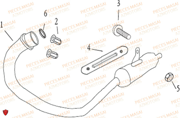 ECHAPPEMENT MASAI BLACK ROD 125 II