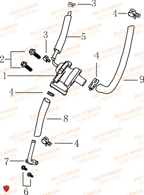 Injection D Air Secondaire MASAI Pièces Moto BLACK ROD 125cc II