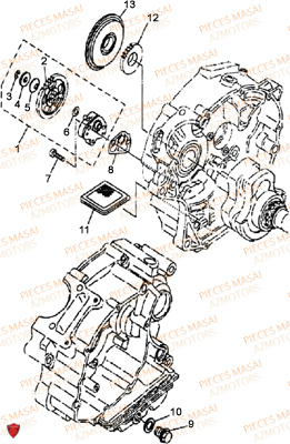 Pompe A Huile MASAI Pièces Moto BLACK ROD 125cc II