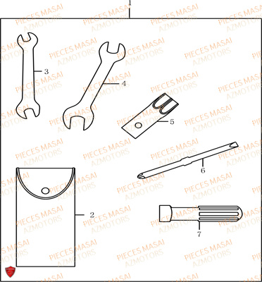 TROUSSE A OUTILS MASAI BLACK ROD 125 II