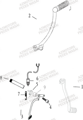 SELECTEUR VITESSES pour BLACK ROD 50