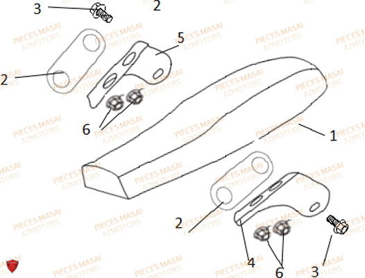 Selle AZMOTORS Pièces Moto BLACK ROD 50cc