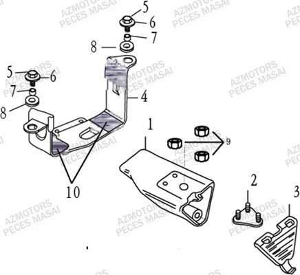 SUPPORT BATTERIE pour BLACK ROD 50