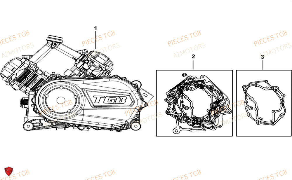 Moteur AZMOTORS Pieces TGB BLADE 1000 LTX 2026 (No Serie RFCETTTBJ.. Type: ETT-JJ)