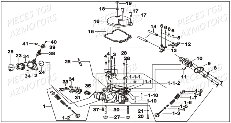 Culasse TGB Pieces TGB BLADE 500 SL EFI (No Serie RFCFTGTBB...Type: FTG-HDE)