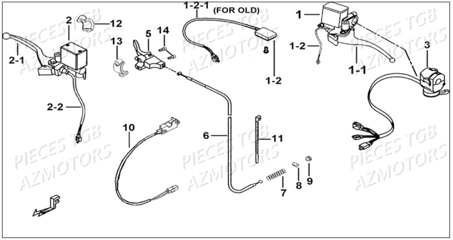 Ensemble Maitre Cylindre TGB Pieces TGB BLADE 500 SL EFI (No Serie RFCFTGTBB...Type: FTG-HDE)
