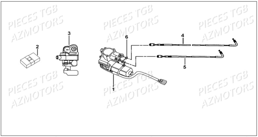 Moteur De Differentiel TGB Pieces TGB BLADE 500 SL EFI (No Serie RFCFTGTBB...Type: FTG-HDE)