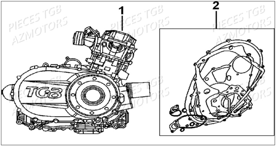 Moteur TGB Pieces TGB BLADE 500 SL EFI (No Serie RFCFTGTBB...Type: FTG-HDE)