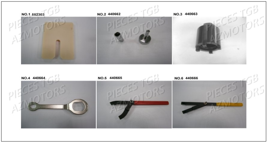 Outils 3 TGB Pieces TGB BLADE 500 SL EFI (No Serie RFCFTGTBB...Type: FTG-HDE)