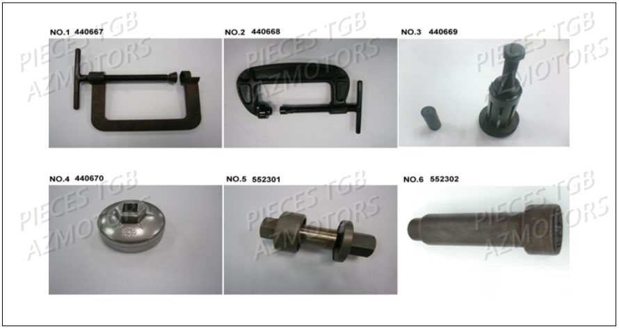 Outils 4 TGB Pieces TGB BLADE 500 SL EFI (No Serie RFCFTGTBB...Type: FTG-HDE)