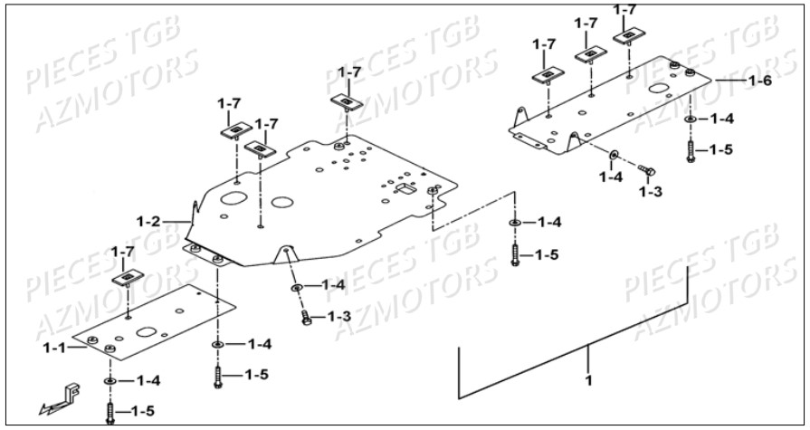 PROTECTIONS CHASSIS ALUMINIUM OPTION TGB BLADE 500 SL 2018