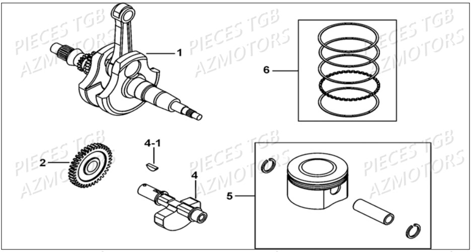 Vilebrequin TGB Pieces TGB BLADE 500 SL EFI (No Serie RFCFTGTBB...Type: FTG-HDE)