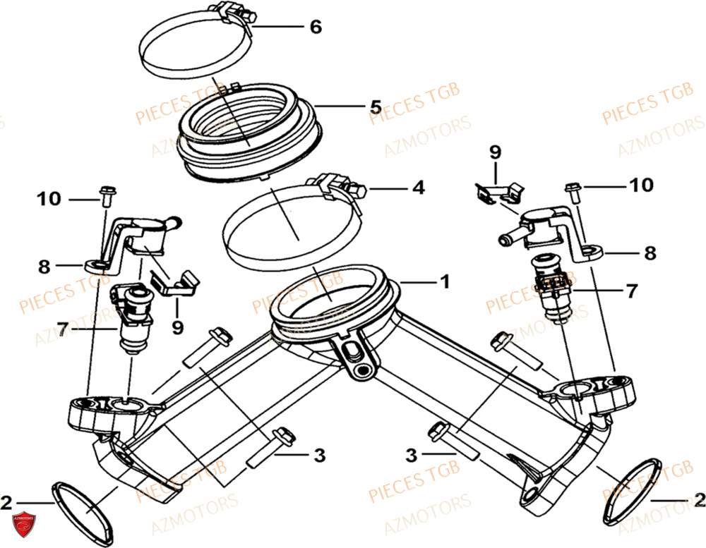 Admission Air AZMOTORS Pieces TGB BLADE 1000 LTX ABS (No Serie RFCETTTBG.. Type: ETT-JJ)