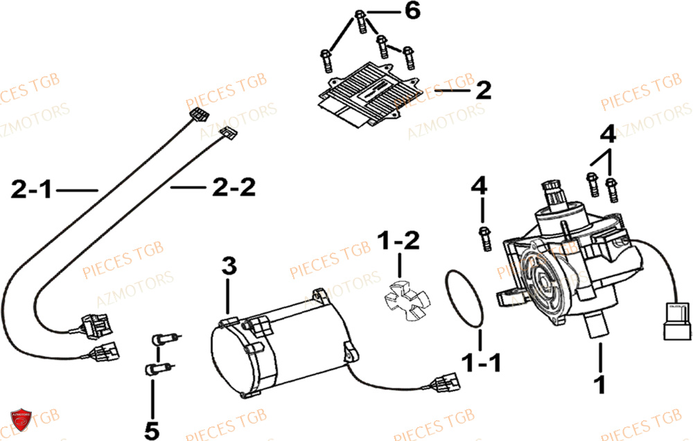 Direction Assistee Selon Modele AZMOTORS Pieces TGB BLADE 1000 LTX ABS (No Serie RFCETTTBG.. Type: ETT-JJ)