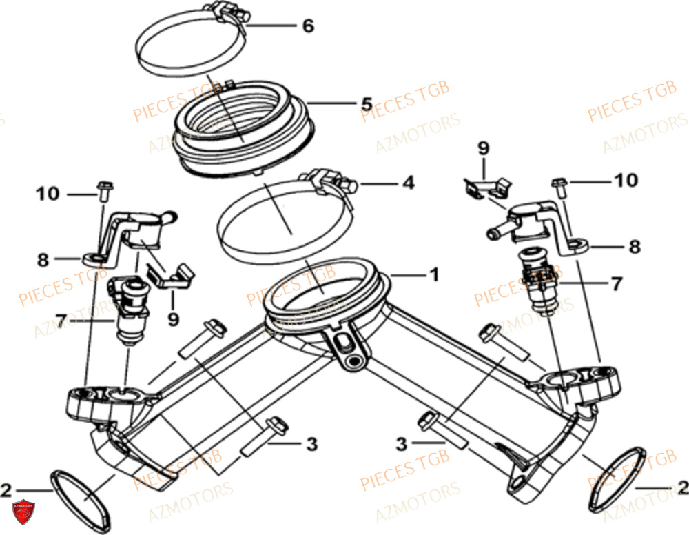 Admission Air AZMOTORS Pieces TGB BLADE 1000 LTX EPS (No Serie RFCETTTBC.. Type: ETT-J)