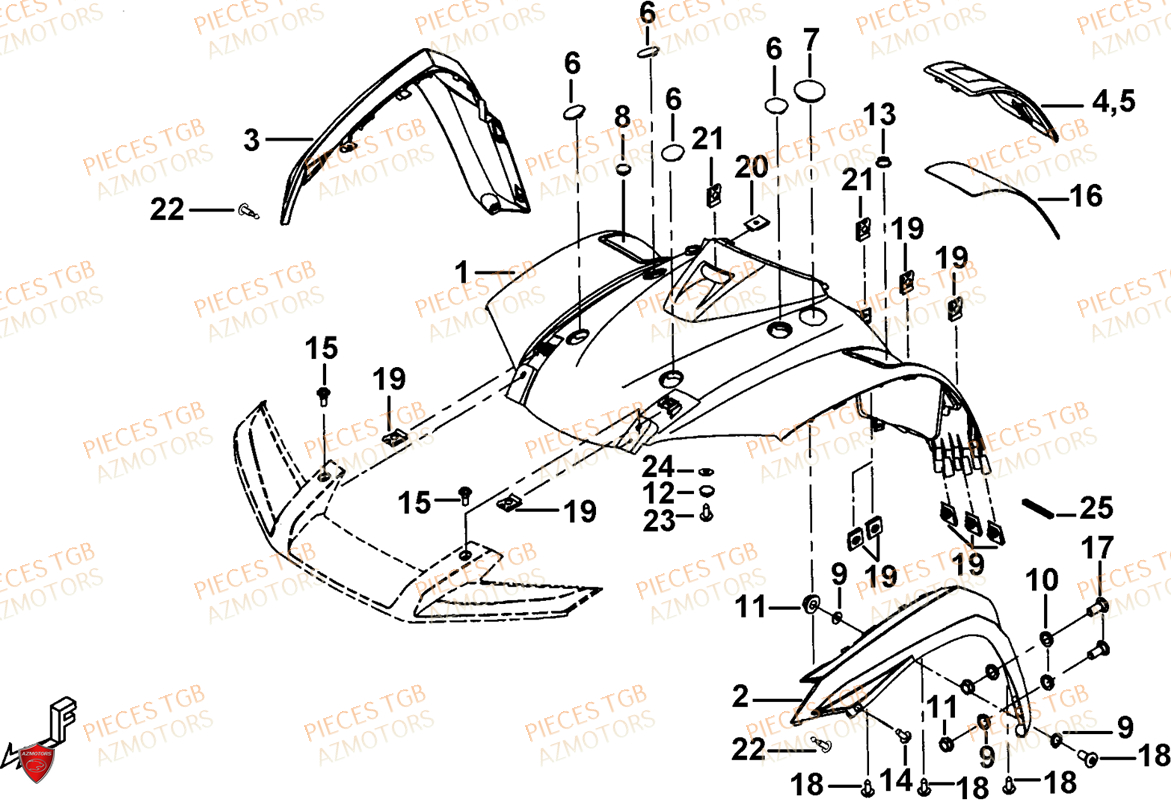 Carrosserie Avant TGB Pieces TGB BLADE 1000 LTX EPS (No Serie RFCETTTBC.. Type: ETT-J)