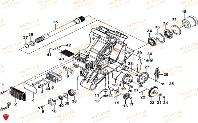 Carter Moteur Gauche TGB Pieces TGB BLADE 1000 LTX EPS (No Serie RFCETTTBC.. Type: ETT-J)