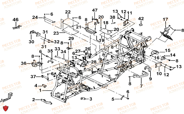 Chassis TGB Pieces TGB BLADE 1000 LTX EPS (No Serie RFCETTTBC.. Type: ETT-J)