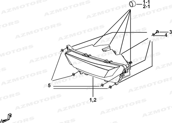 ECLAIRAGE AVANT LED AZMOTORS BLADE 1000 LTX EPS