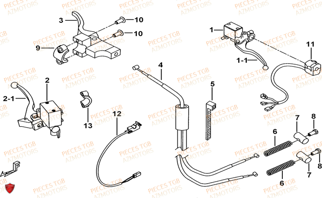 Maitre Cylindre TGB Pieces TGB BLADE 1000 LTX EPS (No Serie RFCETTTBC.. Type: ETT-J)