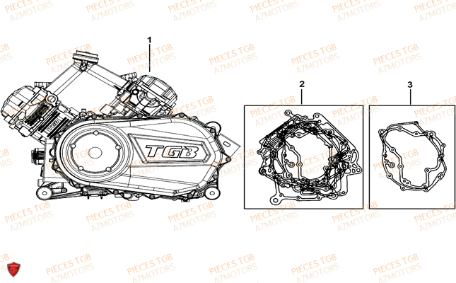 Moteur TGB Pieces TGB BLADE 1000 LTX EPS (No Serie RFCETTTBC.. Type: ETT-J)
