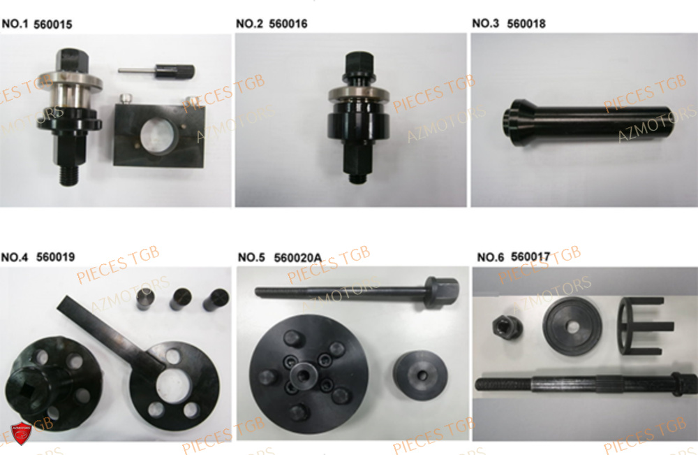 Outils 5 AZMOTORS Pieces TGB BLADE 1000 LTX EPS (No Serie RFCETTTBC.. Type: ETT-J)