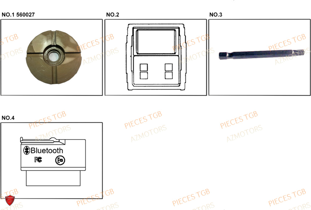 Outils 7 AZMOTORS Pieces TGB BLADE 1000 LTX EPS (No Serie RFCETTTBC.. Type: ETT-J)