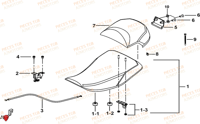 Selle TGB Pieces TGB BLADE 1000 LTX EPS (No Serie RFCETTTBC.. Type: ETT-J)