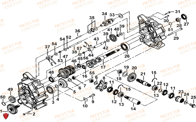 Transmission 1 TGB Pieces TGB BLADE 1000 LTX EPS (No Serie RFCETTTBC.. Type: ETT-J)